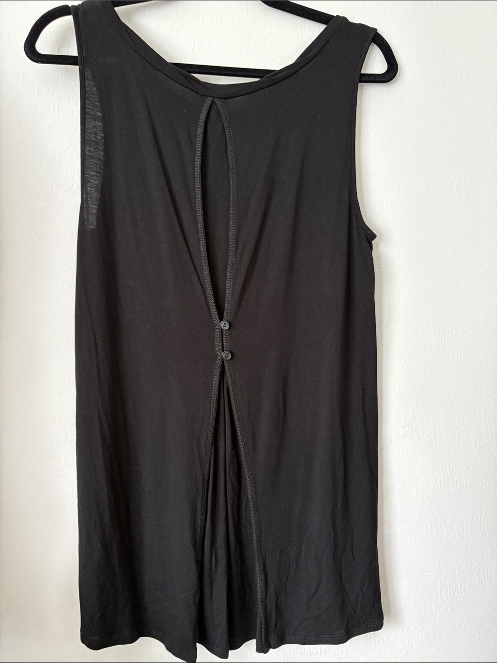 Black Sleeveless Women's Tank Top Size L - Picture 5 of 9